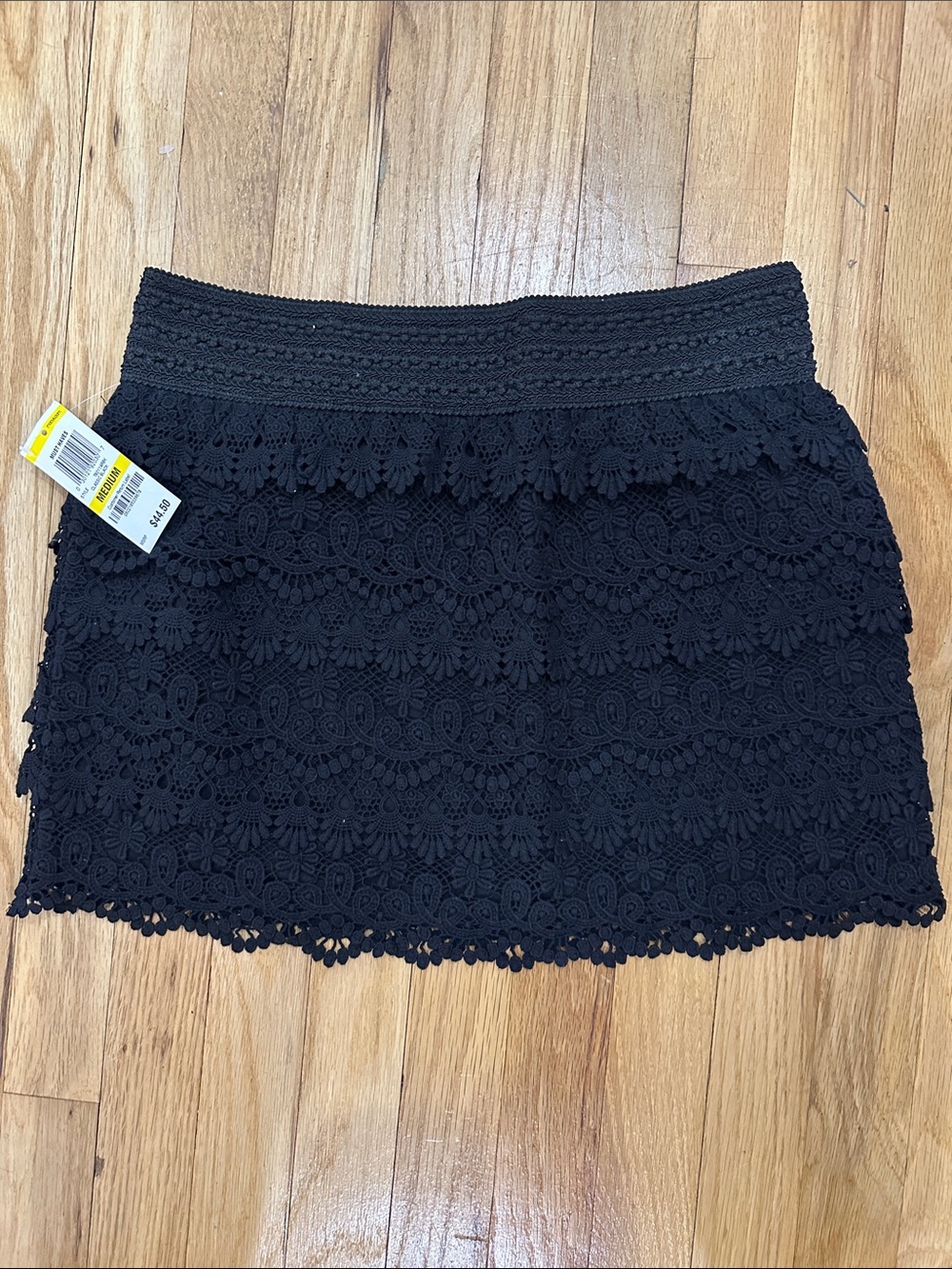 American Rag Black Crochet Lace Mini Skirt